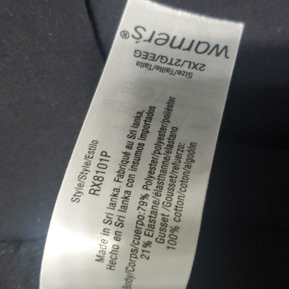 Warner's intimates women's panties size 2XL size 9 black thong cloud 9 nwt - Picture 4 of 4